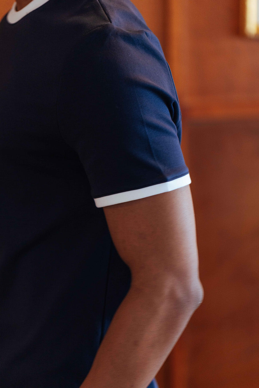 NJfashion Brando T-Shirt, Navy Ringer