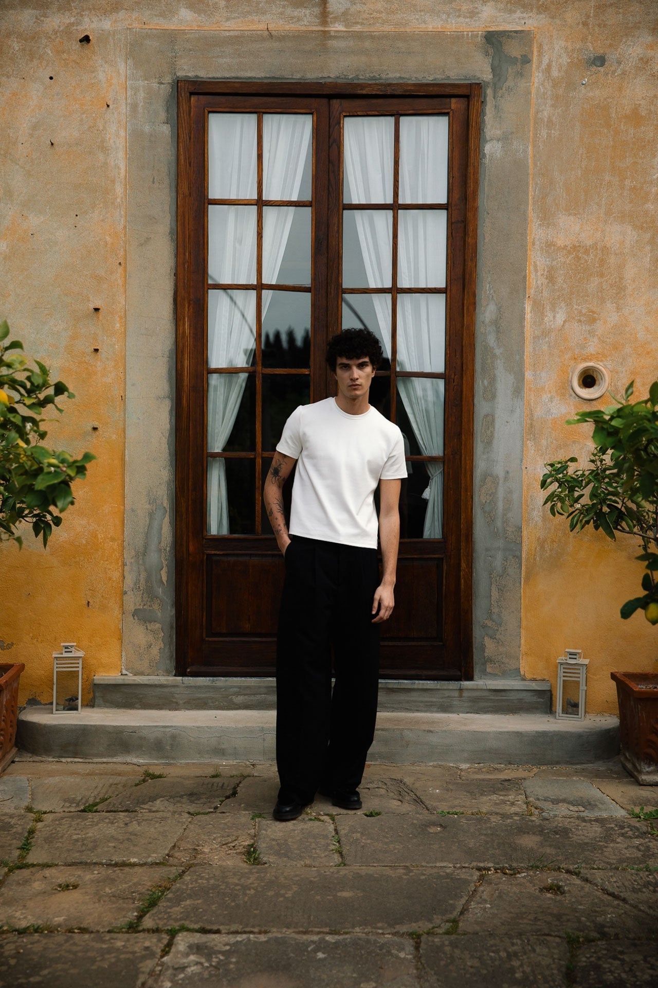 NJfashion Brando Fitted T-Shirt, White